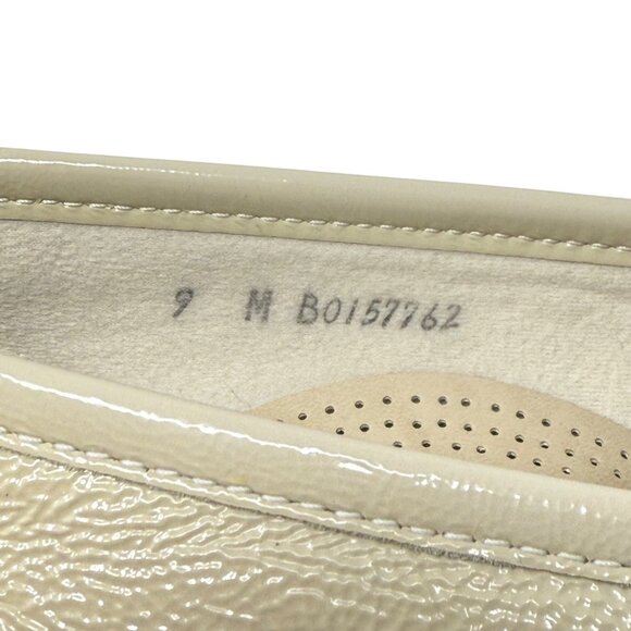 SAS Womens Metro Taupe Web Linen Tan Leather Loafers Size 9M Silvertone Horsebit - Picture 7 of 9